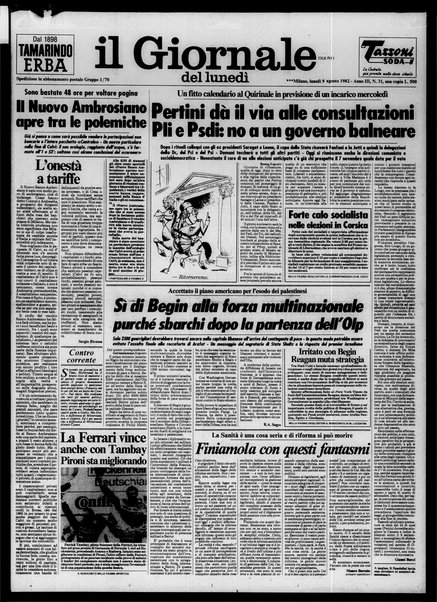 Il giornale nuovo del lunedì